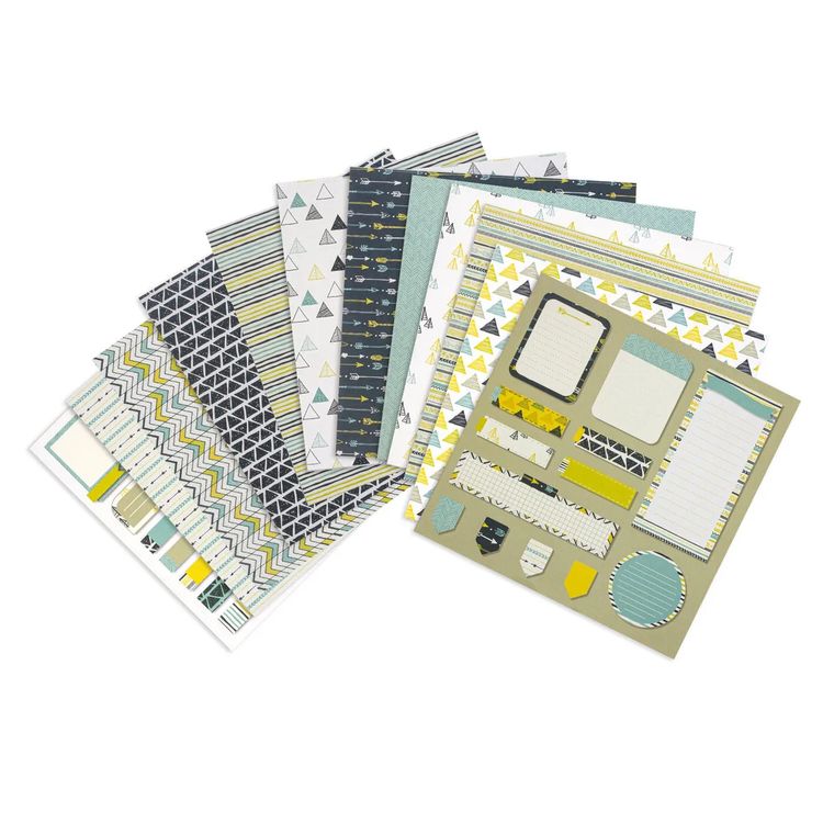 Бумага для скрапбукинга 30х30 см «Геометрия», 12 дизайнов — картинка 3