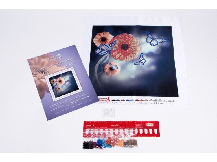 Набор вышивки бисером подушки «Голубая фантазия» — картинка 3