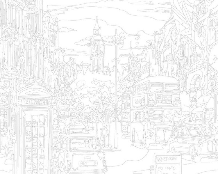 Картина по номерам «На улицах Лондона» — картинка 3