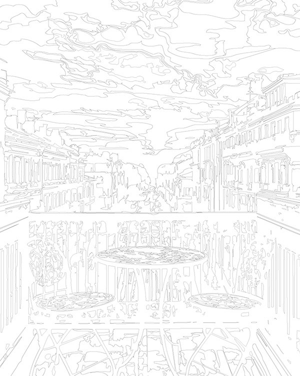 Картина по номерам «Питер: уютный балкон, вечер в городе» — картинка 3