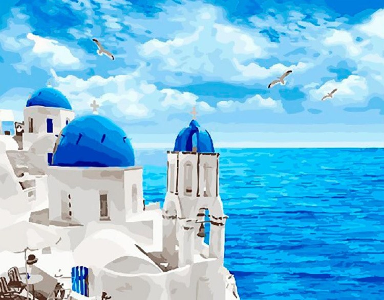 Картина по номерам «Эгейское море»