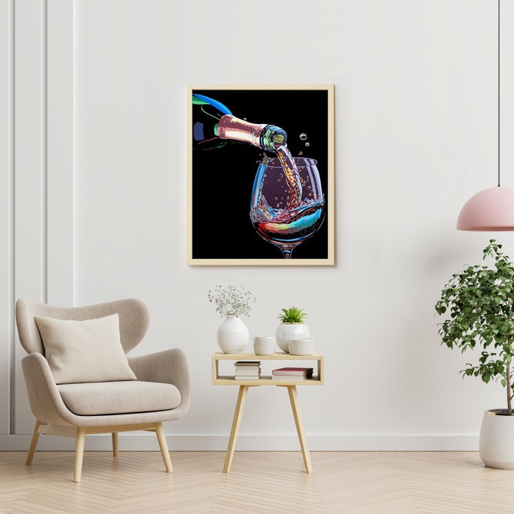 Картина по номерам «Черный холст Вкус вина» — картинка 4