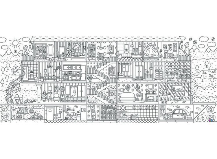 Плакат-раскраска «Вот это дом!»