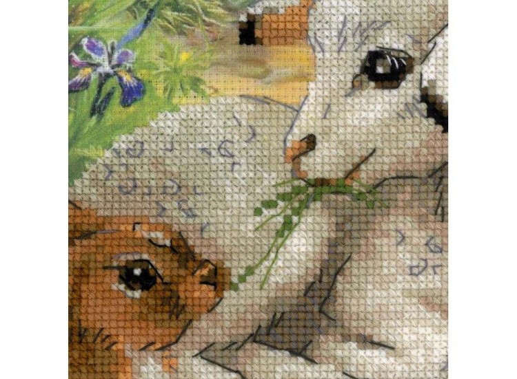 Набор для вышивания «Ягненок и кролик» — картинка 3