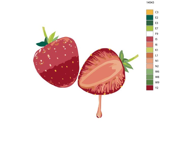 Картина по номерам «Сочная клубника» — картинка 2