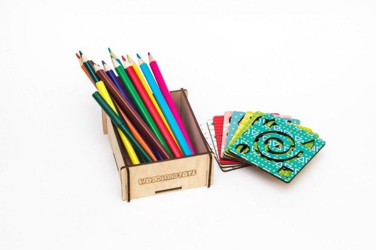 Развивающее пособие из дерева «Линейки-трафареты Милые орнаменты» — картинка 6