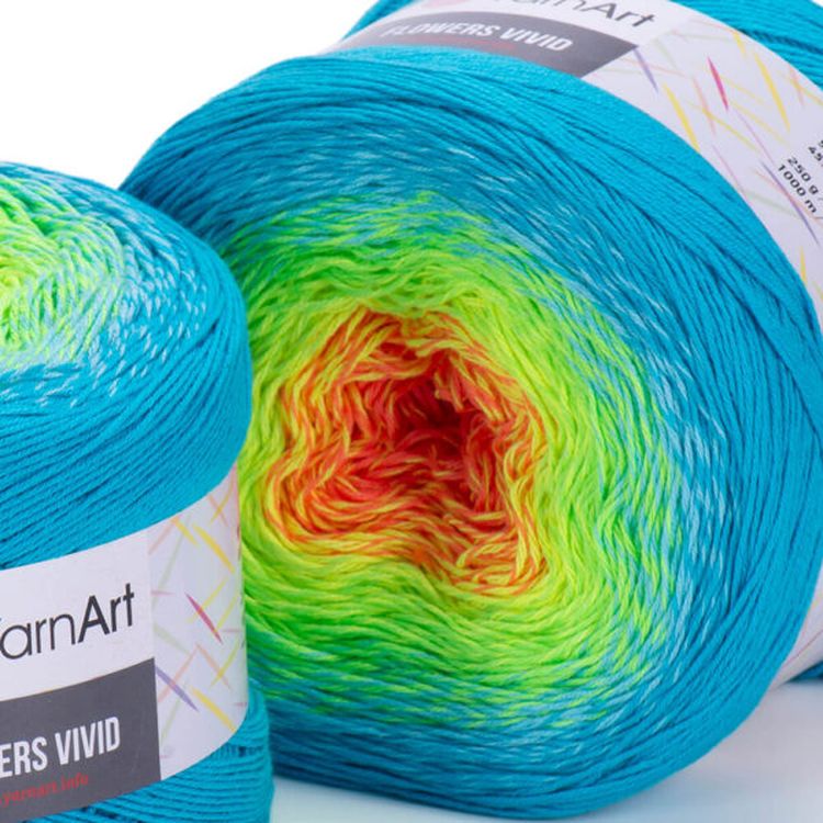 Пряжа YarnArt Flowers Vivid (509), мультиколор, 5 шт. по 250 г — картинка 2