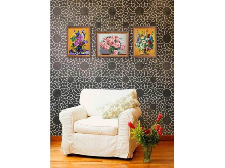 Картина по номерам «Букет роз с ирисами и жемчугом» — картинка 4