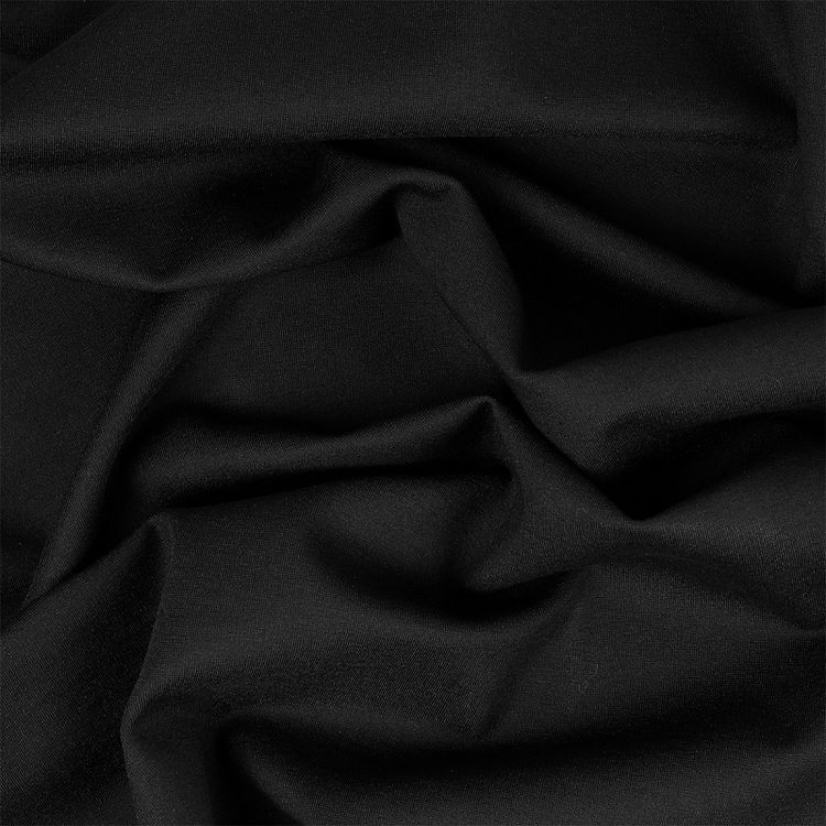 Ткань Джерси, 5 м x 155 см, 350 г/м², цвет: черный, TBY — картинка 5