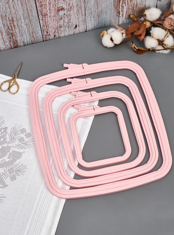 Пяльцы пластиковые прямоугольные с винтом №4, 25х28 см, Nurge — картинка 3