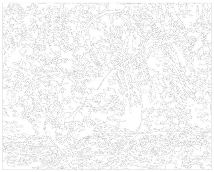 Картина по номерам «Девочка-ангелочек с кленовым листом» — картинка 3