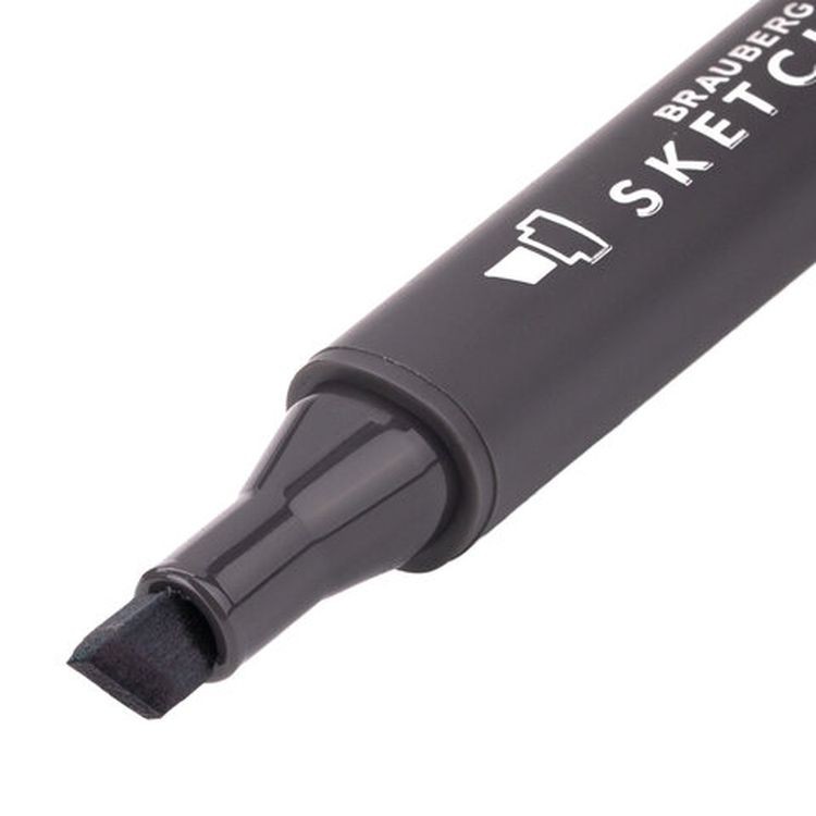 Маркер для скетчинга двусторонний 1 мм - 6 мм BRAUBERG ART CLASSIC, цвет: серо-голубой 07 — картинка 3