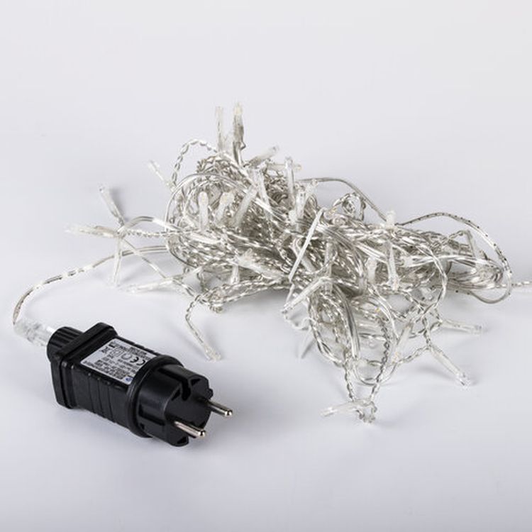 Электрогирлянда уличная «Бахрома», 100 LED, 2х0,5 м, цвет: теплый белый — картинка 5