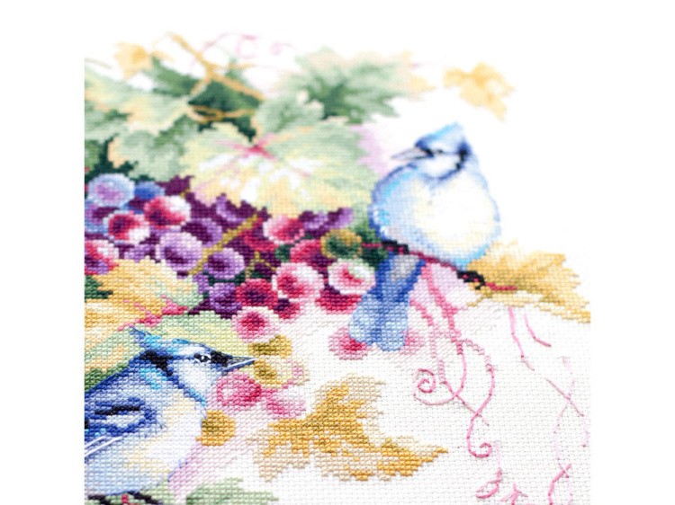 Набор для вышивания «Сойки и виноград» — картинка 6