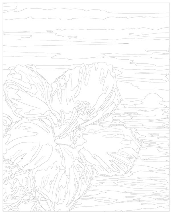 Картина по номерам «Гибискус» — картинка 3