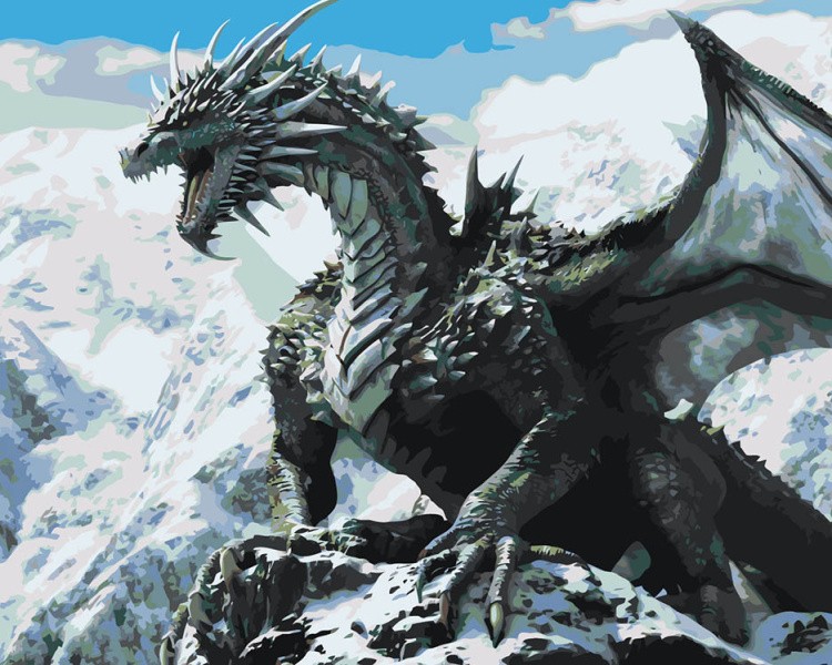 Картина по номерам «Грозный северный дракон»