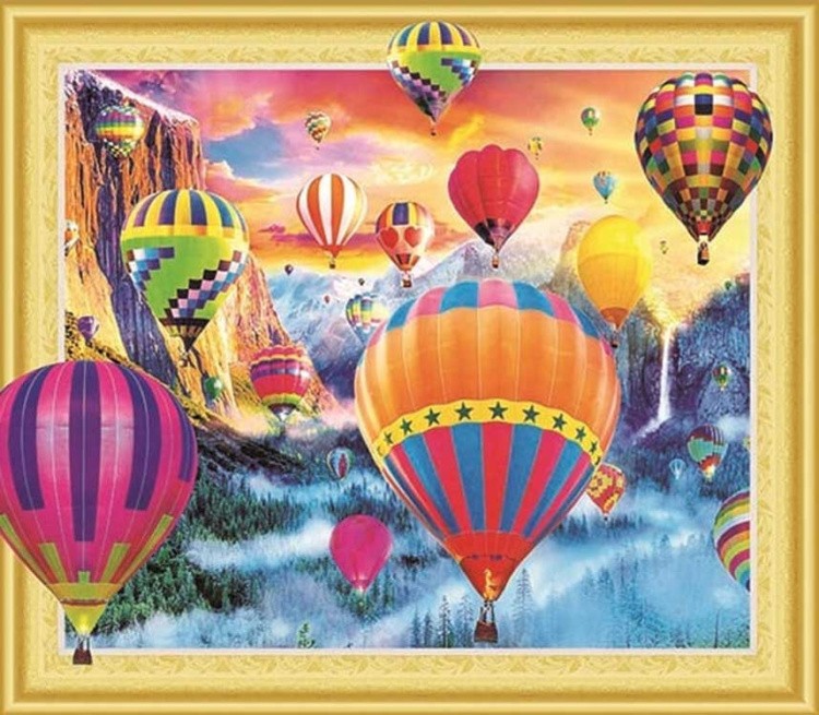 Алмазная вышивка 5D «Парад воздушных шаров»