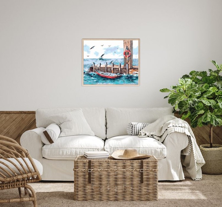 Картина по номерам «На причале» — картинка 3