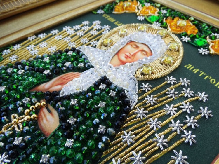 Набор вышивки хрустальными камнями «Святая Матрона Московская» — картинка 8