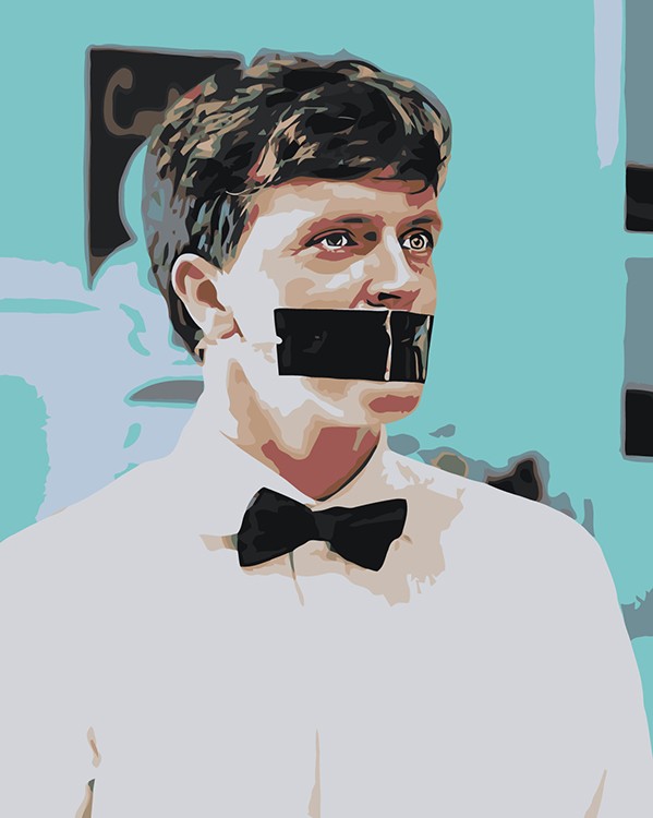 Картина по номерам «Импровизация: Арсений Попов с заклеенным ртом»