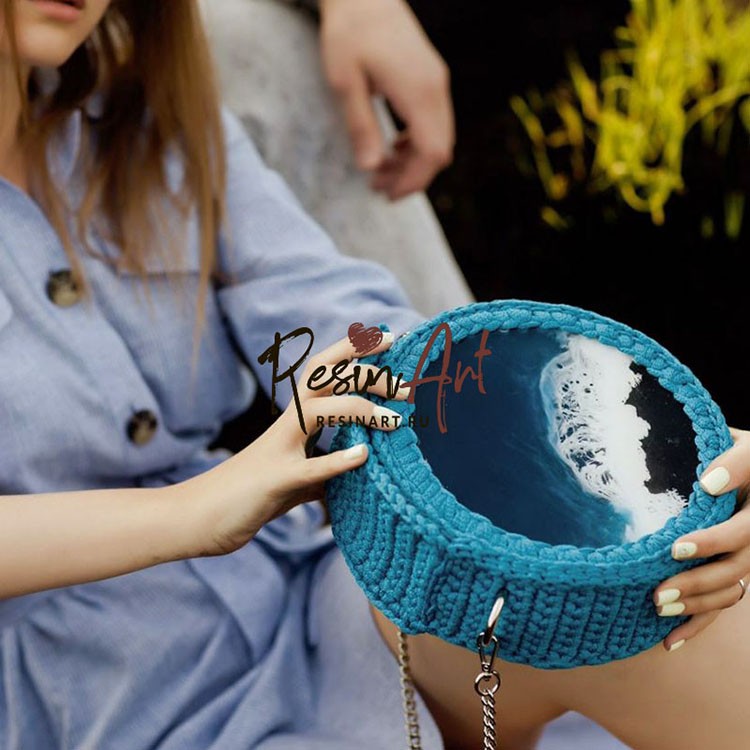 Силиконовый молд для эпоксидной смолы - Заготовка для сумочки d 20 см, 1 шт., ResinArt — картинка 4