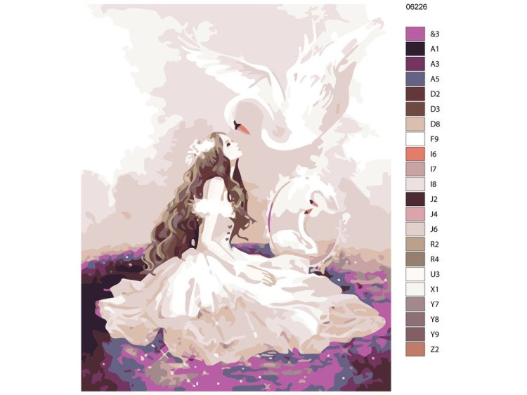 Картина по номерам «Лебедушка» — картинка 2