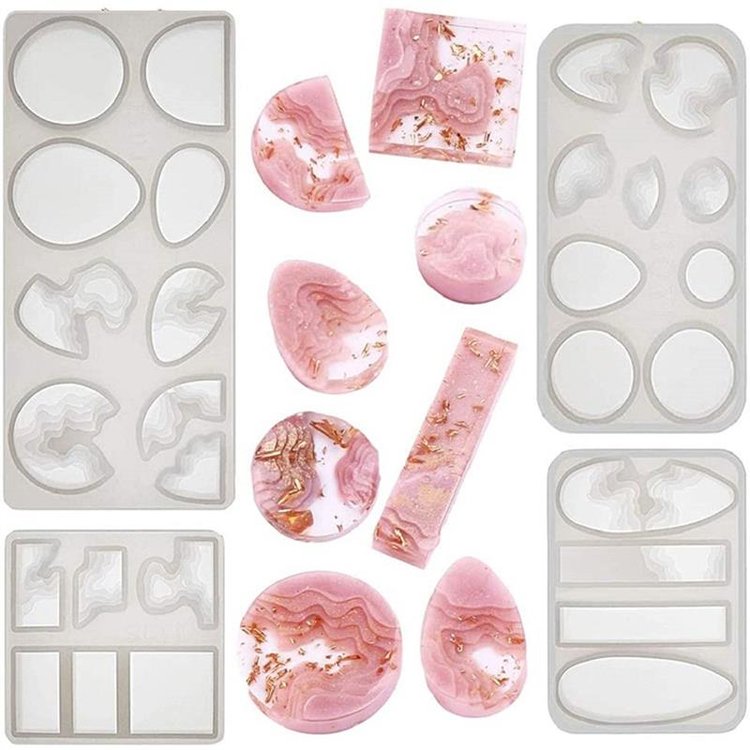 Силиконовый молд - Набор для подвесок и сережек, 4 молда — картинка 2