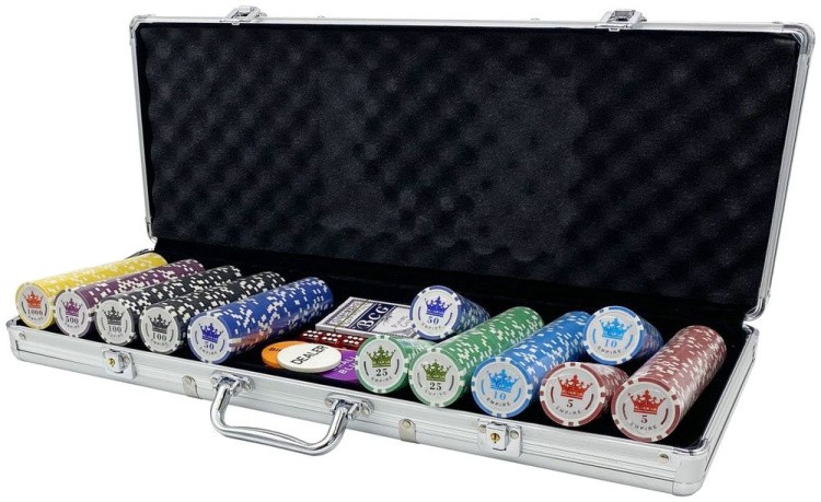 Покерный набор Empire, 500 фишек, 11,5 г с номиналом в чемодане