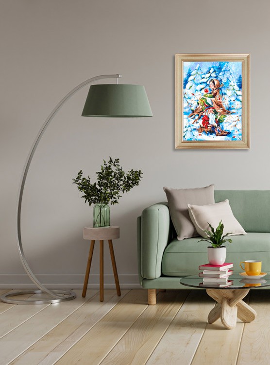 Картина по номерам «Белоснежка и гном» — картинка 6