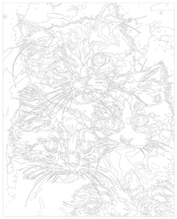 Картина по номерам «Три разноцветных котенка» — картинка 3