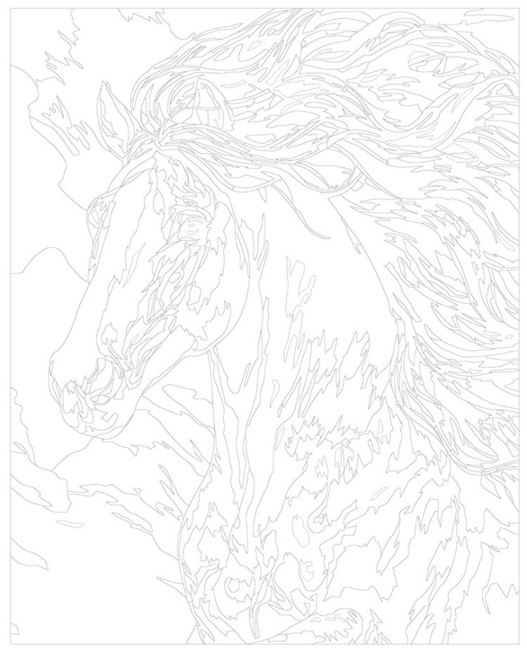 Картина по номерам Красная огненная лошадь Символ года — картинка 3