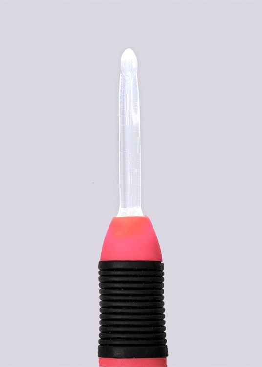 Крючок для вязания с подсветкой, пластик, 4 мм, 15,6 см, Gamma — картинка 2