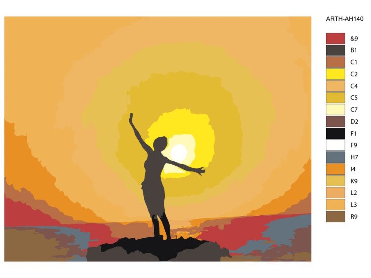 Картина по номерам «Закат» — картинка 2