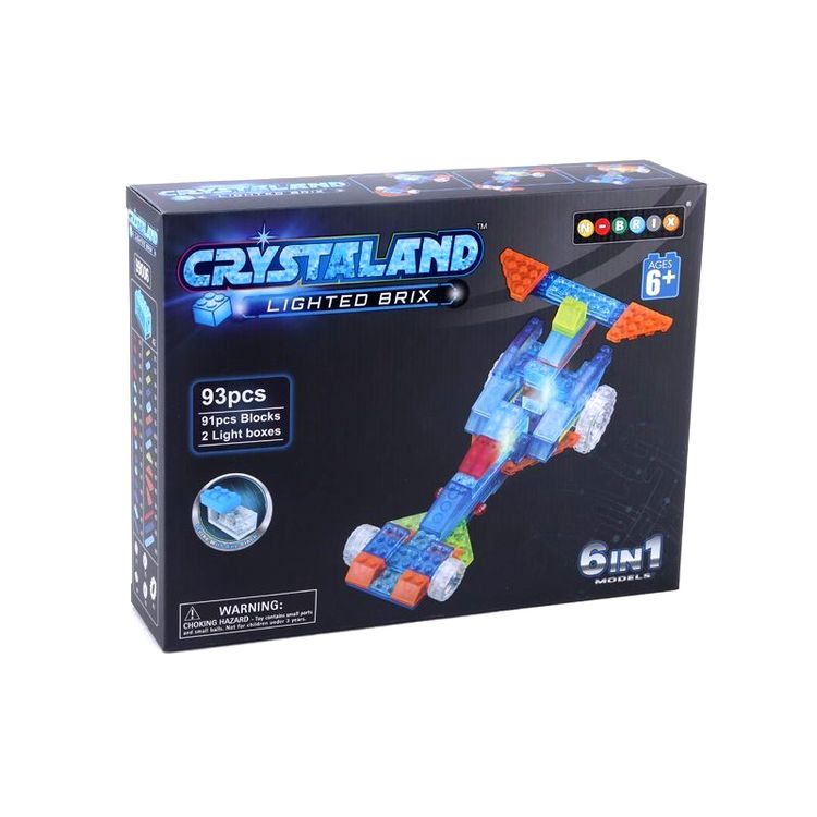 Светящийся конструктор CRYSTALAND «Гоночный болид 6 в 1» — картинка 2