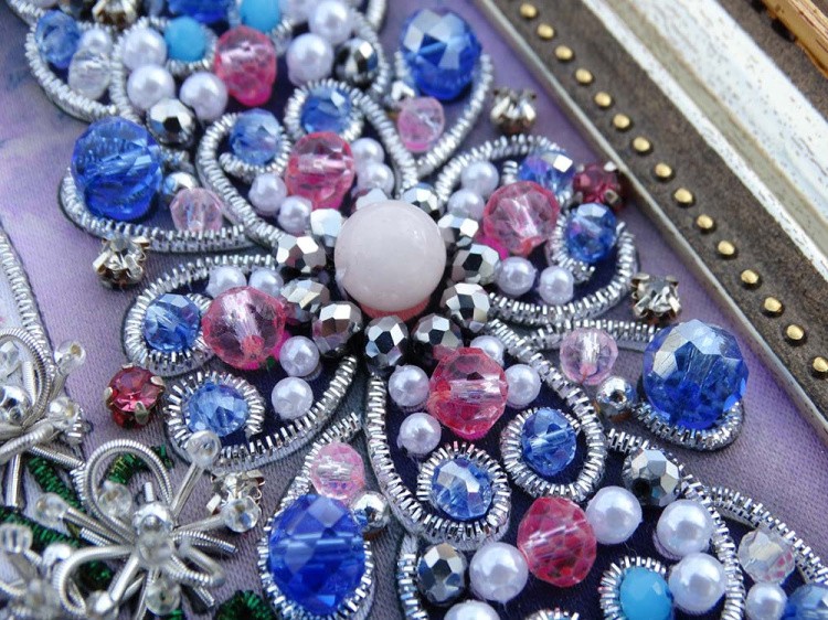 Набор для вышивания хрустальными камнями «Архангел Гавриил» (серебро) — картинка 4