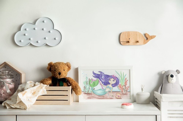 Скетч для раскрашивания цветными карандашами «Принцесса русалочка» — картинка 2