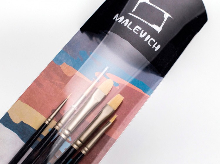 Набор кистей из синтетики Малевичъ «Тициан» (5 кистей) — картинка 2