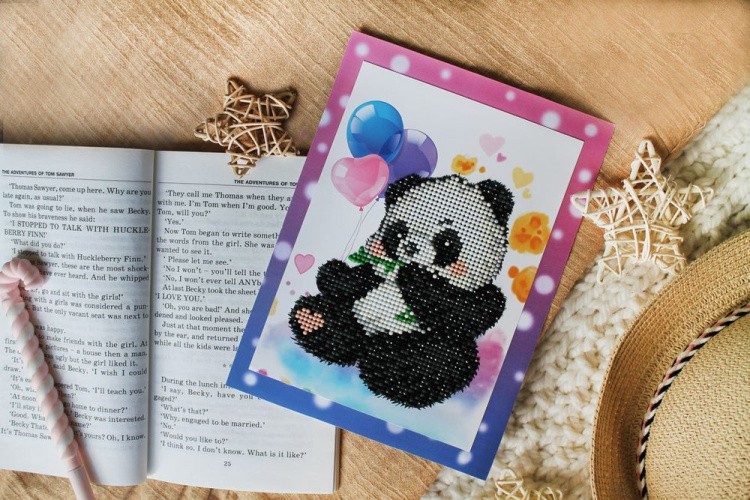 Алмазная вышивка «Синяя панда» — картинка 2