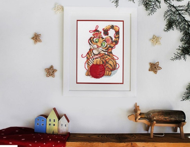 Набор для вышивания «Тигренок с клубком» — картинка 3