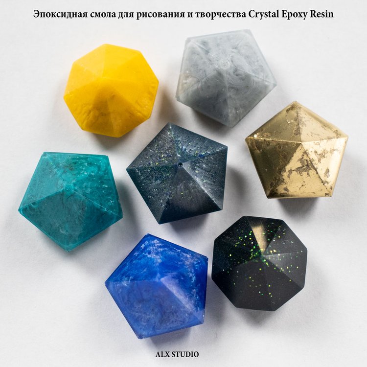 Эпоксидная смола для рисования Crystal Epoxy Resin, 300 г, ALX Studio — картинка 3