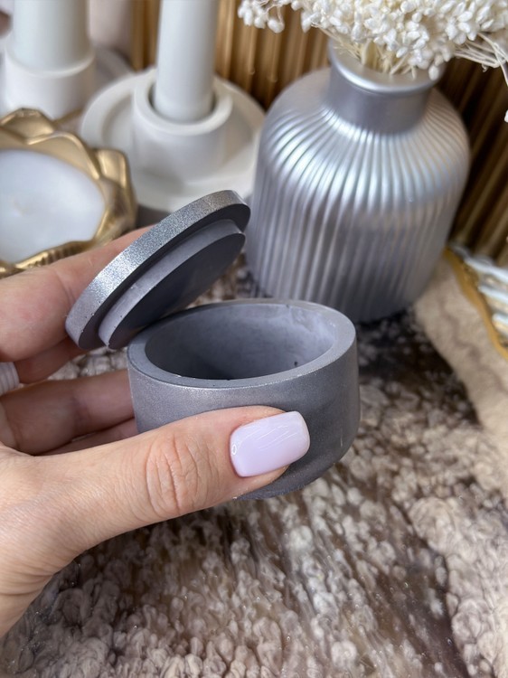 Силиконовый молд - Контейнер с крышкой, d 7 см, 1 шт. — картинка 2