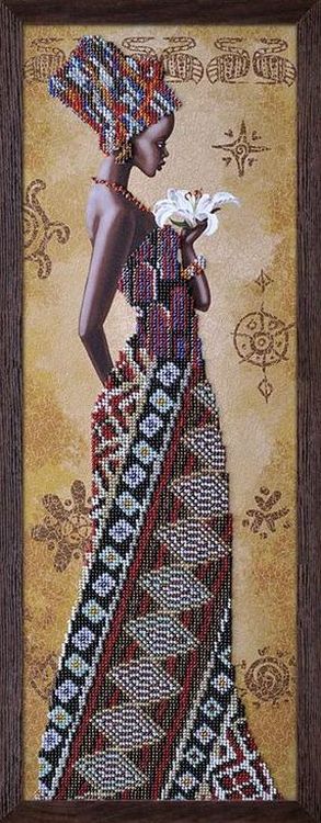 Набор для вышивания «Африканка с лилией»