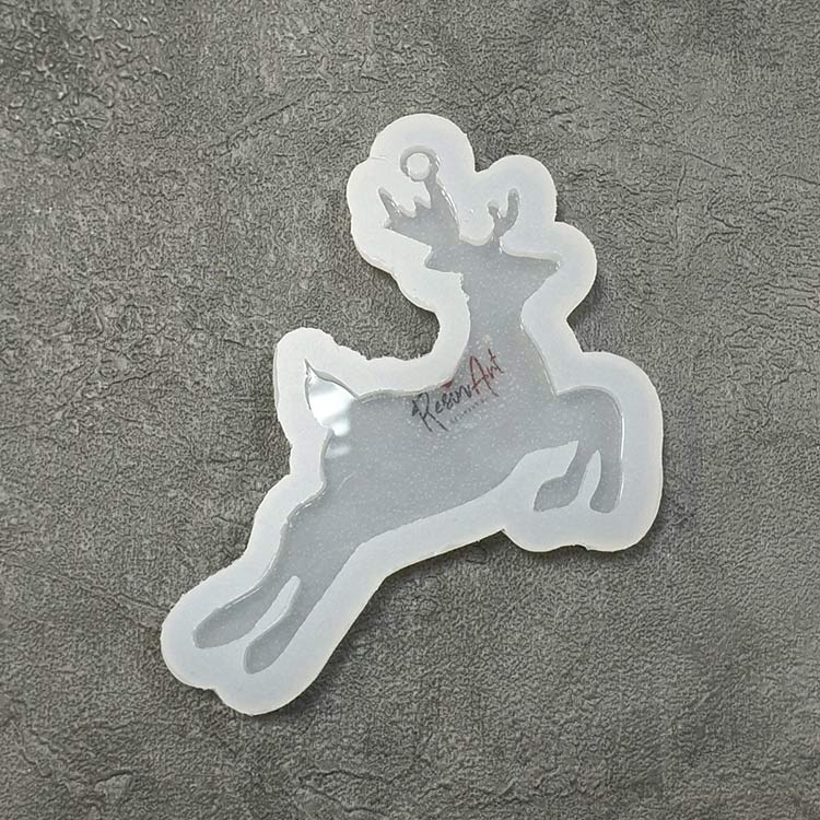 Молд силиконовый Новогодняя игрушка Олень, ResinArt — картинка 4