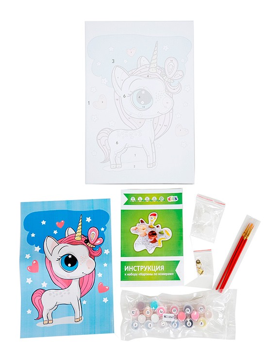 Картина по номерам «Сказочный единорог» — картинка 3