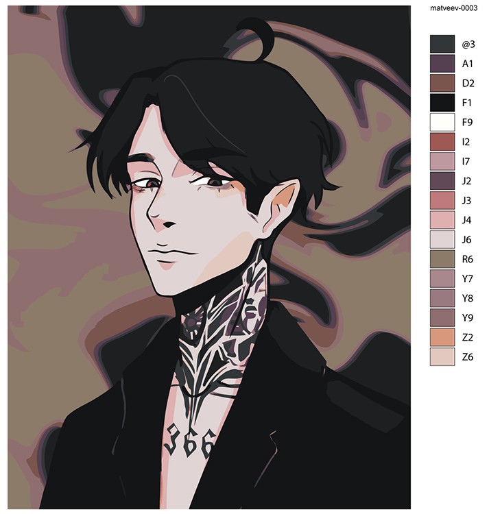 Картина по номерам «Битва экстрасенсов: Дима Матвеев арт» — картинка 2