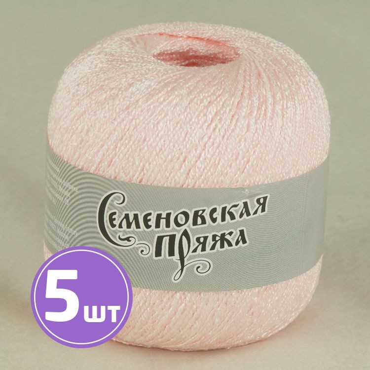 Пряжа Семеновская Snezhana (15261), розовый+В2 5 шт. по 100 г