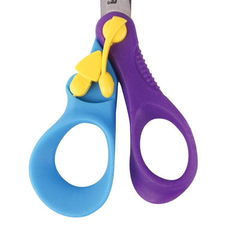 Ножницы «Львенок» 13,5 см, с усилителем, двухцветные ручки, Юнландия — картинка 3