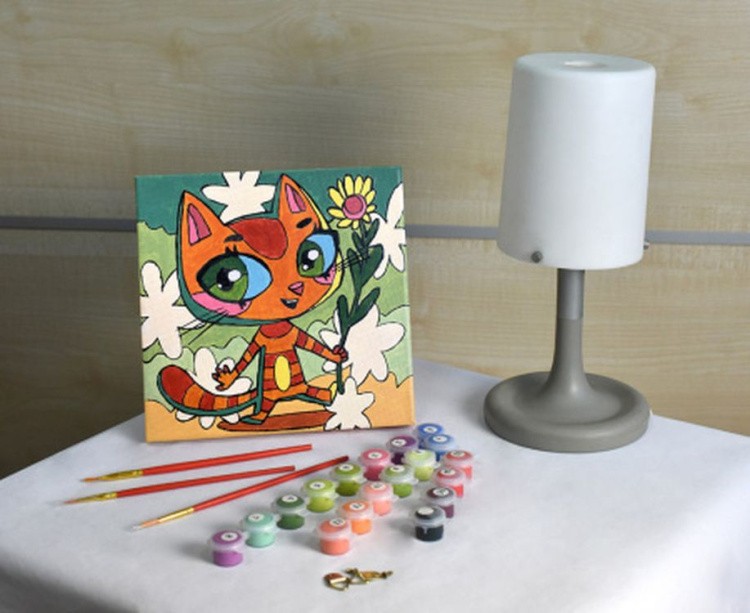 Картина по номерам «Цветочный кот» — картинка 4