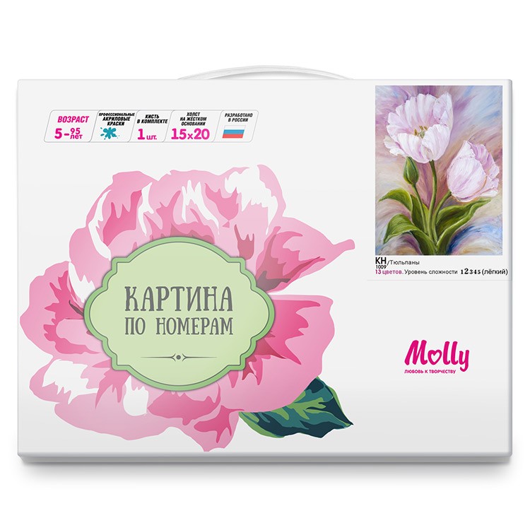 Картина по номерам «Тюльпаны» — картинка 3