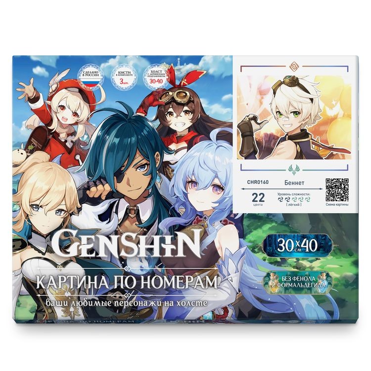 Картина по номерам «Геншин. Беннет» — картинка 3